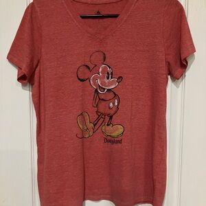 Disney Heather Red Mickey Mouse Tee